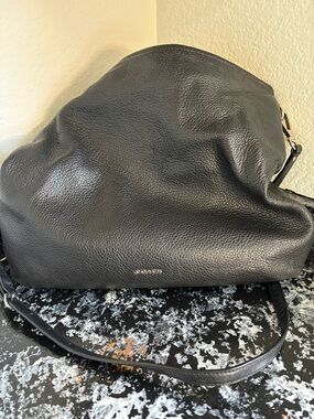 Coach Black Pebbled Leather Hobo Bag